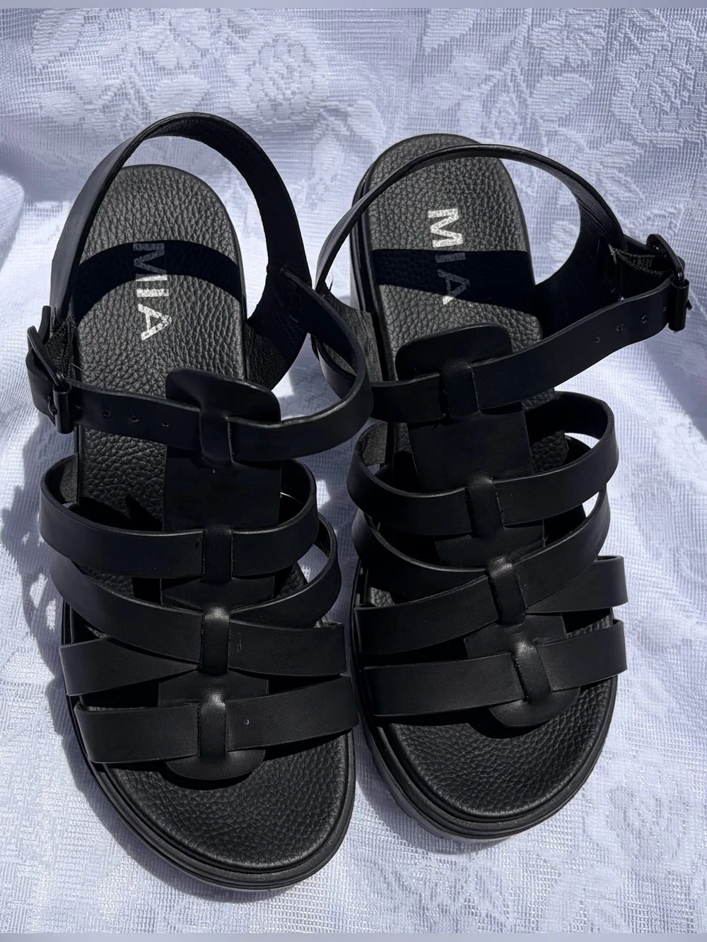 Platform Heels Black Chunky Comfortable Goth - MIA